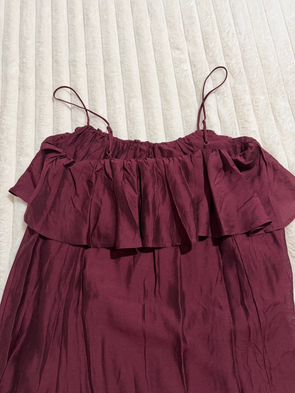 H&M Wine Ruffle Maxi Dress - Picture 10 of 10